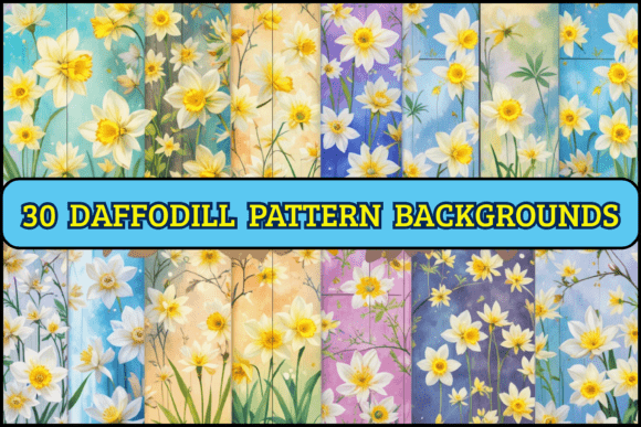 30 Daffodill Pattern Backgrounds: Springtime Whimsy for Your Designs