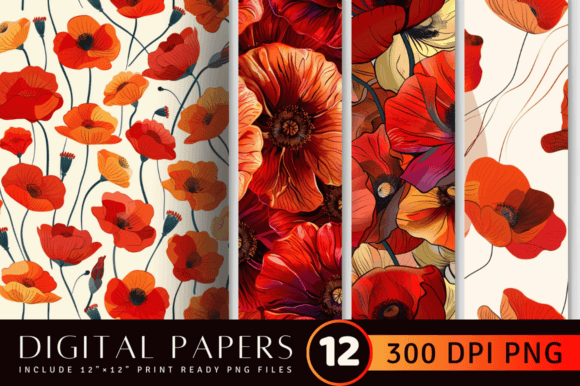 Abstract Poppy Digital Paper: Beyond Basic Backgrounds