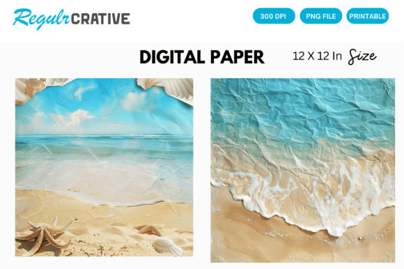 Beach Summer Digital Paper Backgrounds: A Creative Toolkit