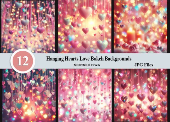 Creating Romantic Atmosphere with Hanging Hearts Love Bokeh Backgrounds