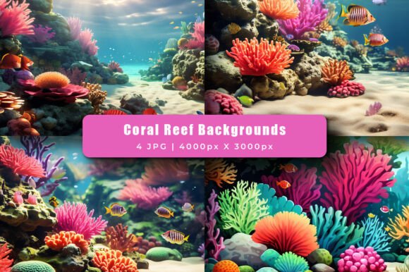 Dive into Design with Underwater Coral Reef Backgrounds