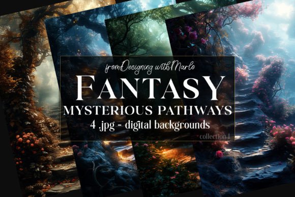 Enchant Your Designs with Fantasy Mysterious Pathway Backgrounds 1