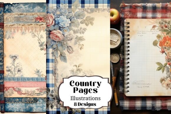 Global Culinary Design: 8 Country Pages Recipe Backgrounds