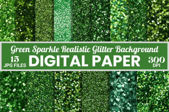 Green Realistic Glitter Backgrounds: Your Go-To Digital Asset for 2025 Projects
