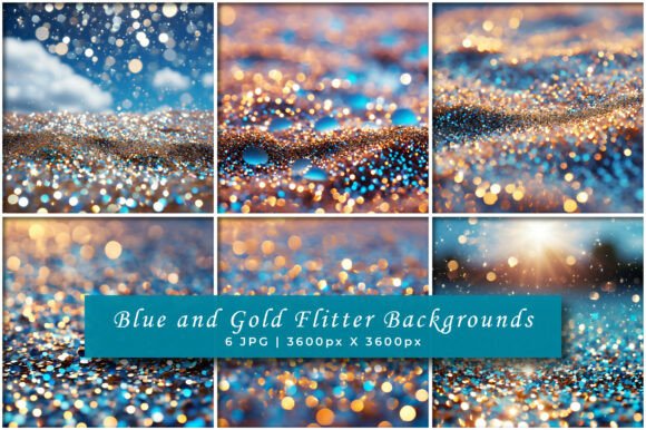 Infuse Luxury: The Power of Blue & Gold Glitter Backgrounds
