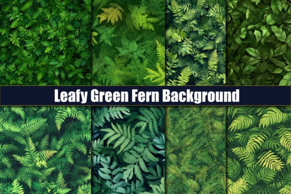 Leafy Green Fern Backgrounds: Fresh Digital Design Assets