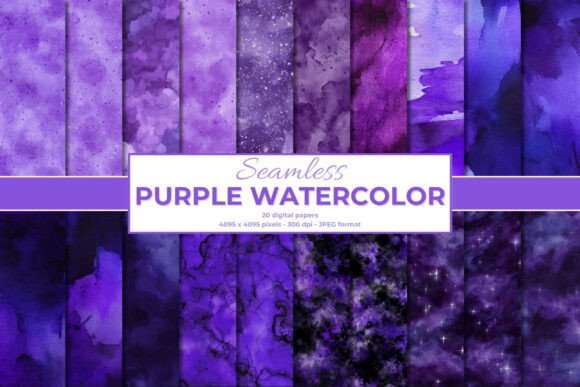 The Allure of Purple Watercolor Seamless Backgrounds