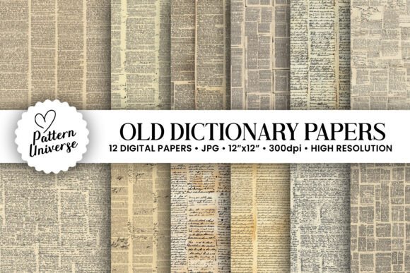 Transforming Your Projects with Old Dictionary Paper Backgrounds