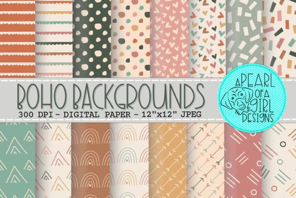 Unleash Creative Freedom with Boho Backgrounds Digital Paper