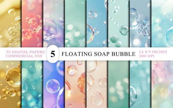 Unlocking Whimsy: 35 Floating Soap Bubble Backgrounds for Modern Design